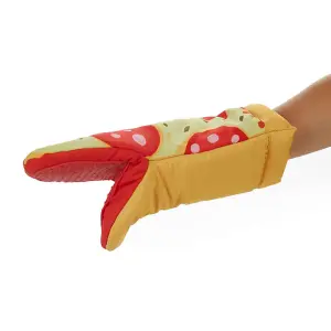 Pepperoni Pizza Slice Shaped Heat Resistant Single Oven Glove Mitten