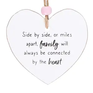 Something Different Family Is... Heart Hanging Sentiment Sign White (One Size)