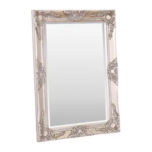 Villanova Solid Wood Flat Wall Mirror Champagne / 70cm H x 50cm W