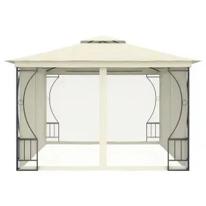 Berkfield Gazebo with Nets 300x400x265 cm Cream