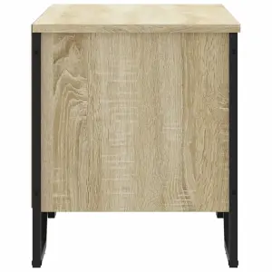 Berkfield Shoe Cabinet Sonoma Oak 90x38x45.5 cm Engineered Wood