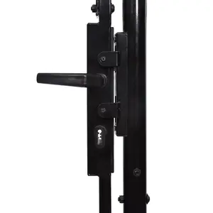 Berkfield Fence Gate Double Door with Spike Top Steel 3x2 m Black