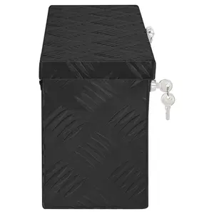 Berkfield Storage Box Black 50x20.5x15 cm Aluminium