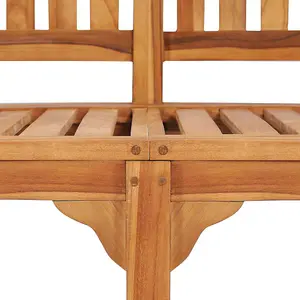 vidaXL Banana Bench 151 cm Solid Teak Wood