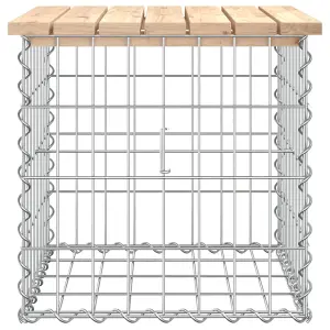 Berkfield Garden Bench Gabion Design 43x44x42 cm Solid Wood Pine