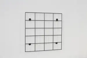 Verve Matt Black Metal Wall rack