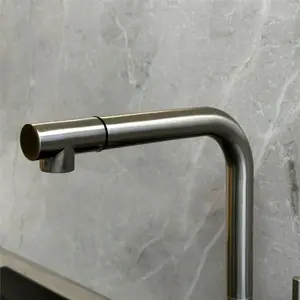 Liquida W15BN Single Lever Pull Out Spray Brushed Nickel Kitchen Mixer Tap