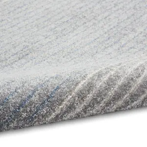 Grey Striped Modern Rug Easy to clean Dining Room-160cm X 221cm