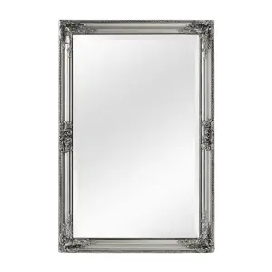 Interiors by Premier Rustic Vintage Silver Finish Wall Mirror