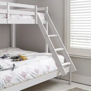 Kent Triple Bunk Bed with Single and Double Bed in Classic White