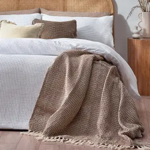 Yard Chunky Waffle 100% Cotton Duvet Cover Set