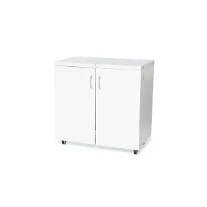 Bandicoot Fold-away Sewing Cabinet with Drawers in Ash White