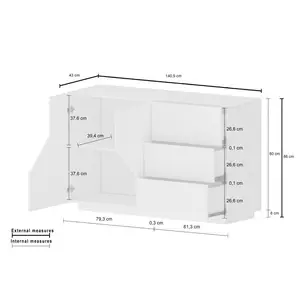 Sideboard Glossy White