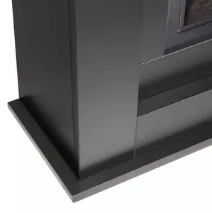 Modern Black Electric Fireplace Surround Only