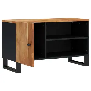 Berkfield TV Cabinet 80x33x46 cm Solid Wood Acacia&Engineered Wood