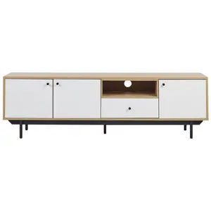 Beliani Retro TV Stand White ITACA