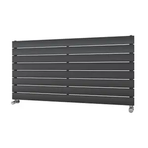 Ximax Vertirad HWH1195600A Anthracite Gas Horizontal Designer panel Radiator, (W)1200mm x (H)595mm