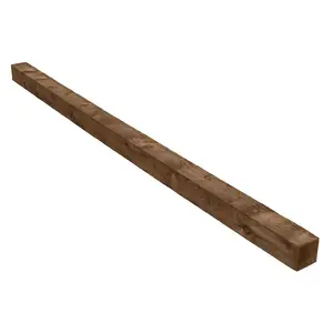 210cm H x 7.5cm W Wood Fence Post (Set of 3) Brown