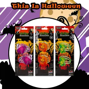 Halloween Glow Stick Bracelets Pack of 2 1 Piece Mystery Bag  MultiColour