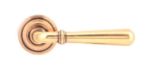 From The Anvil Polished Bronze Newbury Lever on Rose Set (Art Deco) - Unsprung