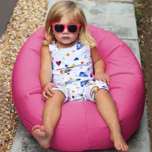 rucomfy Outdoor Water Resistant Small Kids Beanbag - Pink