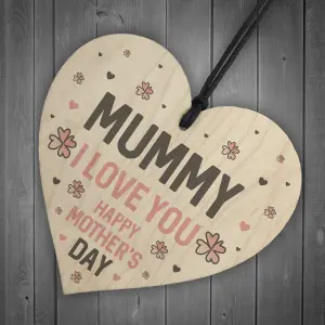 Mothers Day Gift for Mummy Wood Heart Thank You Gift For Her Daughter Son Keepsake