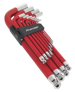 Sealey Jumbo Ball-End Hex Key Set 13pc Anti-Slip - Metric AK7187