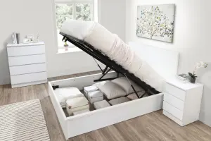 Birlea Oslo Double Ottoman Bed White