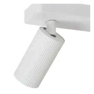 Lucide Clubs Modern Twin Ceiling Spotlight - 2xGU10 - White