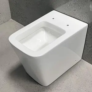 Java Ceramic Square Back to Wall Toilet Pan with Soft Closing Seat