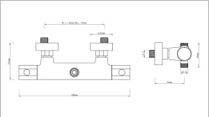 GoodHome Berrow ½ turn Chrome Thermostatic Shower mixer