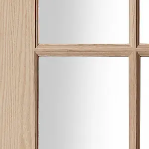 10 Lite Glazed Oak veneer Internal Door, (H)1981mm (W)686mm (T)35mm