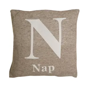 Interiors by Premier Natural 'Nap' Words Cushion