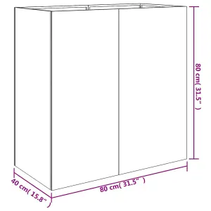 Berkfield Planter 40x80x80 cm Corten Steel