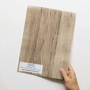 d-c-fix Woodgrain Sanremo Oak Self Adhesive Vinyl Wrap Film for Kitchen Doors and Worktops A4 Sample 297mm(L) 210mm(W)