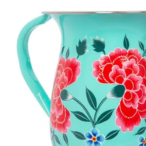 BillyCan Hand-Painted Picnic Water Jug - 1.7L - Peony