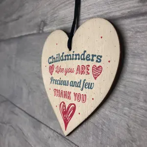 Red Ocean Handmade Gift For Childminder Thank You Teacher Nursery Wooden Heart Plaque Keepsake