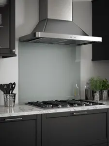 Slate Grey 6mm Glass Self-Adhesive Kitchen Splashback 900mm x 750mm Easy To Apply