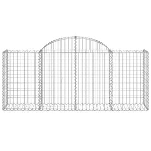 Berkfield Arched Gabion Baskets 50 pcs 200x50x80/100 cm Galvanised Iron