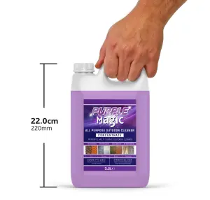 Purple Magic All Purpose Outdoor Cleaner Concentrated Moss, Mould, Mildew, Lichen, Algae Remover Path and Patio Cleaner 2.5L