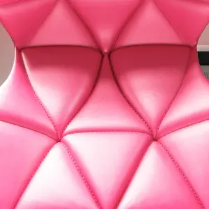 Vida Designs Geo Pink Office Swivel Chair PU Faux Leather