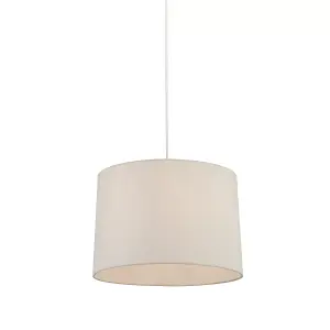 Lighting Collection Lorenzo Ivory Tapered Linen Shade