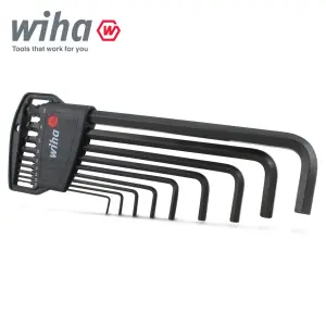 Wiha Allen L key Hex Driver Set Ball End Metric 1.5 to 10mm With Holder 03879