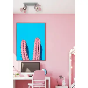 Lucide Picto Modern Twin Ceiling Spotlight Children - 2xGU10 - Pink