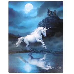 Anne Stokes Moonlight Unicorn Canvas White (Small)