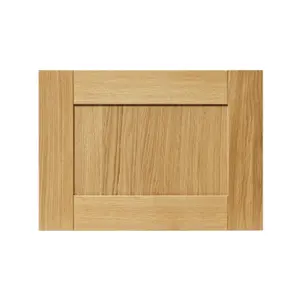 GoodHome Verbena Natural oak effect Matt natural oak effect Shaker 2 drawer front, bridging door & bi fold door 500mm