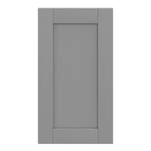 GoodHome Alpinia Matt slate grey wood effect Shaker Highline Cabinet door (W)400mm (H)715mm (T)18mm