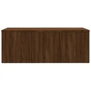 Berkfield TV Cabinet Brown Oak 80x34x30 cm Engineered Wood