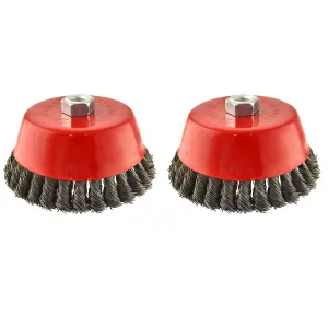 Wire Cup Brush Wheel 150mm for 7" or 9" Angle Grinder Twist Knot