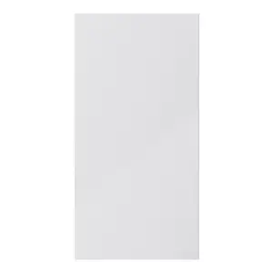 GoodHome Stevia Gloss grey Slab Tall larder Cabinet door (W)600mm (H)1181mm (T)18mm